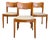 Danish Modern Dining Chairs in Teak by Niels Koefoed for Koefoeds Hornslet Møbelfabrik A/S, Denmark, 1970s, Set of 3 For Sale