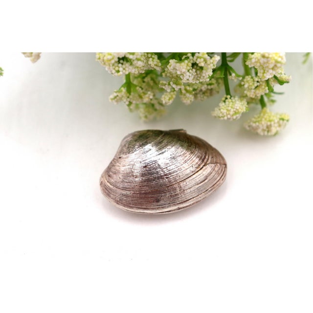 Silver Clam-Shaped Pill Box For Sale - Image 5 of 5