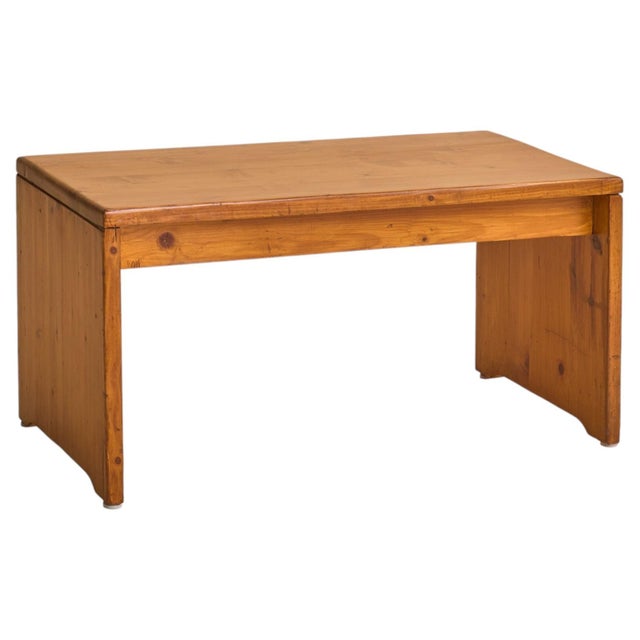Mid-Century Modern French Pine Coffee Table Attributed to Charlotte Perriand for Les Arcs, 1960s For Sale - Image 3 of 11