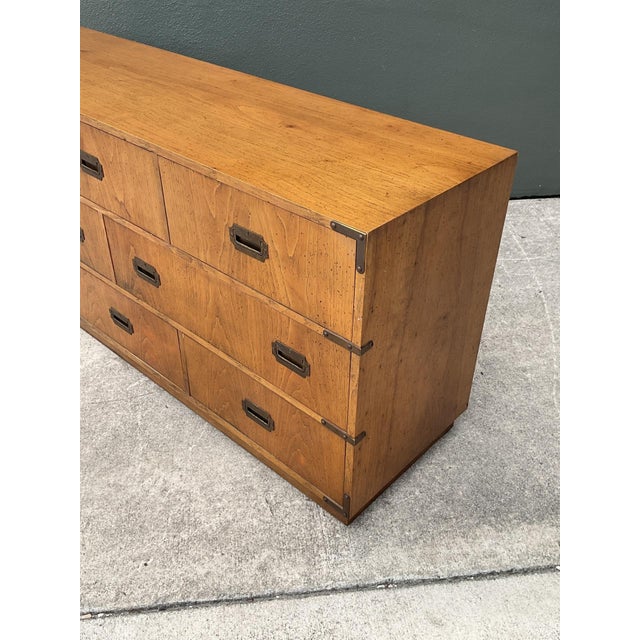 Vintage Brass Accented Campaign Dresser For Sale - Image 17 of 17