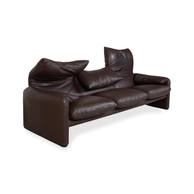 Maralunga Sofas in Leather from Cassina, Set of 2 For Sale - Image 5 of 15