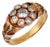 1940s Retro Diamond 14k Yellow Gold Cluster Ring, Size 5 For Sale