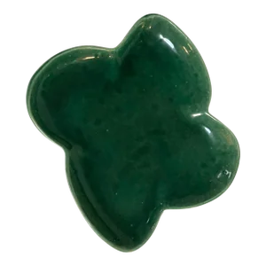 Mid 20th Century West Coast Pottery Green Dish