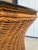 1990s Vintage Refinished Rattan Braided Hourglass Console Table With Original Smoked Glass For Sale - Image 5 of 12