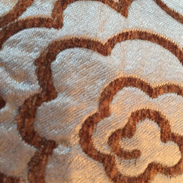 2000 - 2009 Blue Silk & Velvet Pillows - A Pair For Sale - Image 5 of 7