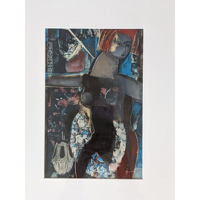 Late 20th Century Original Nude Figural Mixed Media Art Signed For Sale - Image 5 of 11