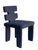 Set of 8 Mya Contemporary Dining Chairs in Black Velvet For Sale - Image 4 of 7
