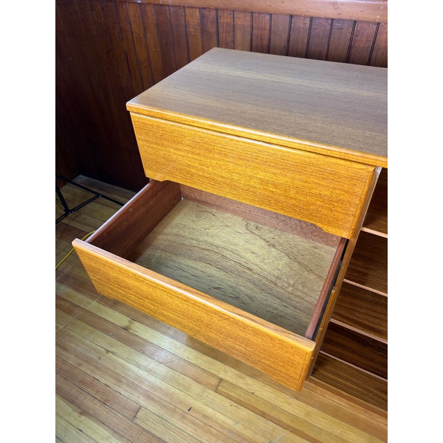 Mid Century Danish Teak Armoire Highboy Dresser For Sale - Image 9 of 10