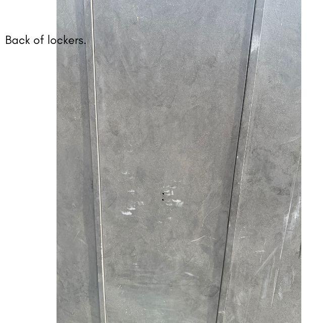 Mid-Century 3-Bay Industrial Steel Lockers, Hand-Painted British Union Flag Motif For Sale - Image 11 of 12