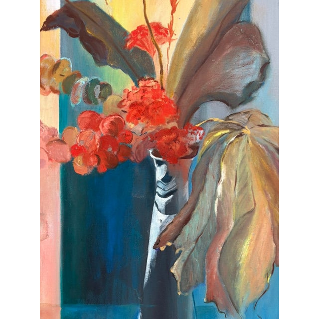 Vintage Mid-Century Floral Still Life Painting by Pete Hadley – Framed For Sale - Image 9 of 13