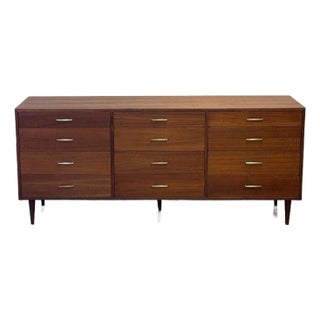 1960s Minimal Twelve Drawer Dresser For Sale