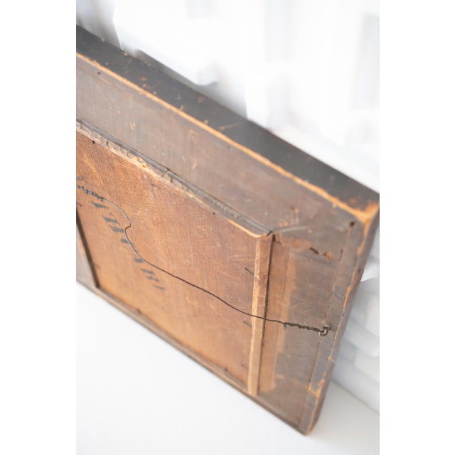 1960s 1960s Mid-Century Vintage Rectangular Wood Wall Mirror For Sale - Image 5 of 7