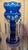 Cobalt Flashed Crystal Lusters- a Pair For Sale - Image 6 of 8