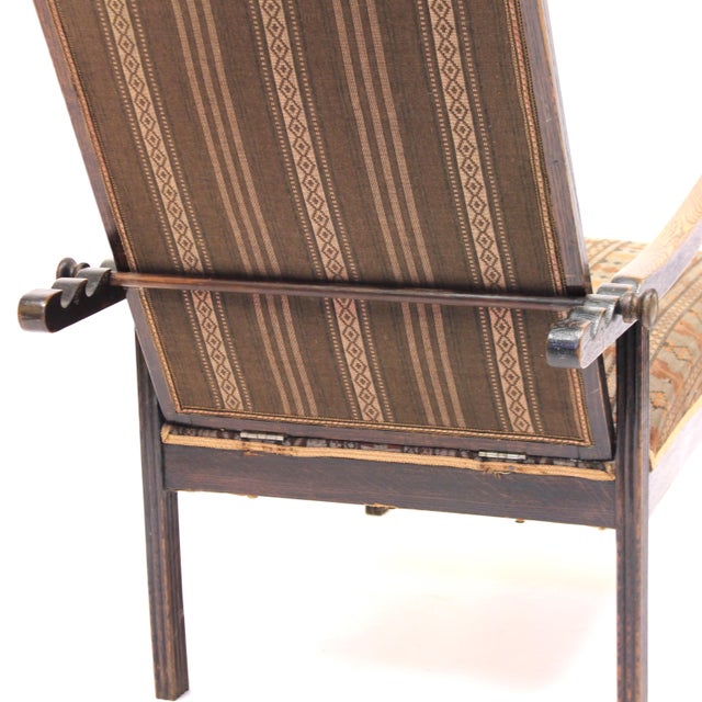 Early 20th Century Arts & Crafts Oak Reclining Chair For Sale - Image 11 of 18