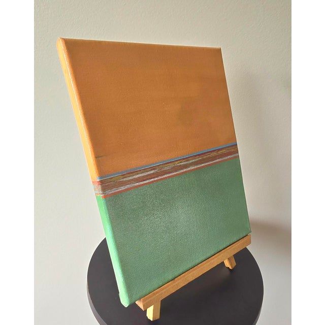 Contemporary Orange & Green Abstract Expressionism Acrylic Painting For Sale - Image 3 of 4