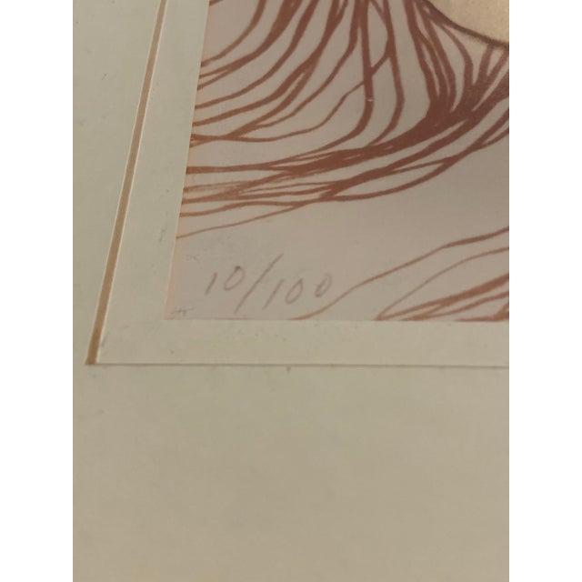 Vintage R.C.Gorman “Lady in Yellow Blanket” Lithograph | Signed, 1977 | Limited Edition 10/100 For Sale - Image 6 of 6