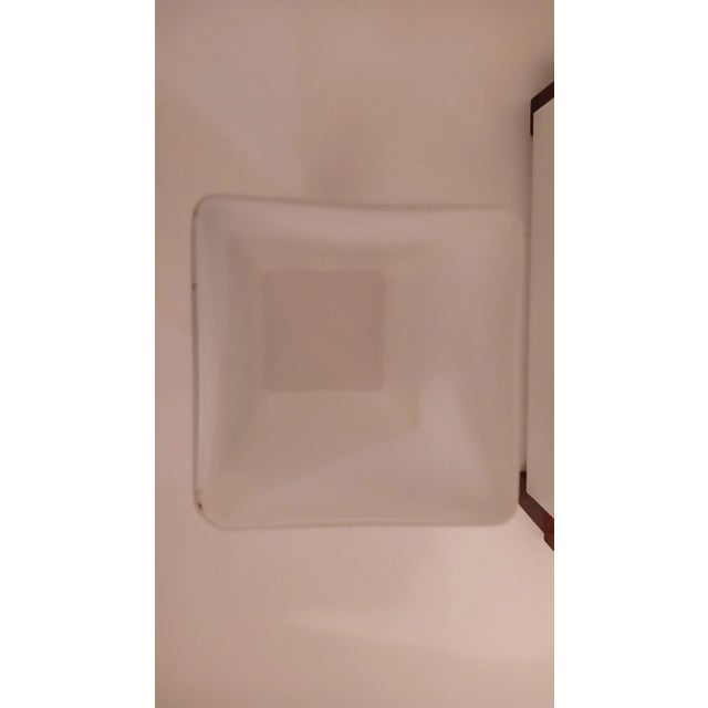 Wall Lights in Opaline Glass and Teak, 1960s, Set of 4 For Sale - Image 9 of 13