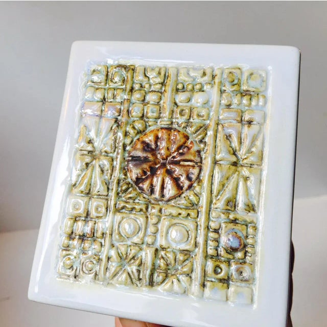 1960s Danish Cubist Faience Vase by Kari Christensen for Aluminia, 1967 For Sale - Image 5 of 6