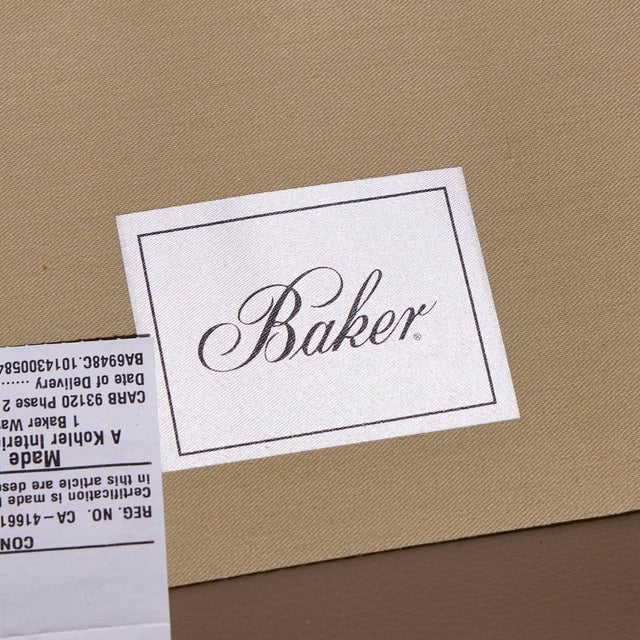 Thomas Pheasant for Baker Furniture Leather Lounge Chair For Sale - Image 10 of 10