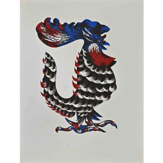 Jean Lurçat, Rooster, Woodcut, 1948 For Sale