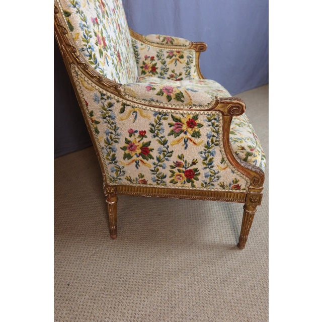Large Louis XVI Armchair or Marquise in Giltwood For Sale - Image 3 of 13