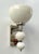 Italian wall light with hand blown cream colored Murano glass, mounted on solid brass frame in polished nickel finish /...
