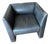 Gary Lee for Niedermeier Black Leather Architectural Armchair, Mid-1990s For Sale