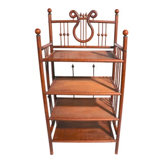 Victorian Oak Stick and Ball Shelf For Sale