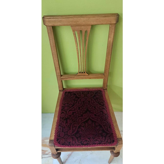 Vintage Art Nouveau Chair in Wood, 1920s For Sale - Image 4 of 11