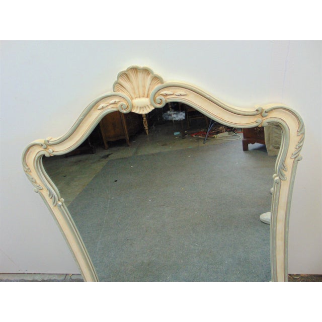 Kindel Furniture Kindel Rochelle French Style Cream Shell Carved Mirror For Sale - Image 4 of 6