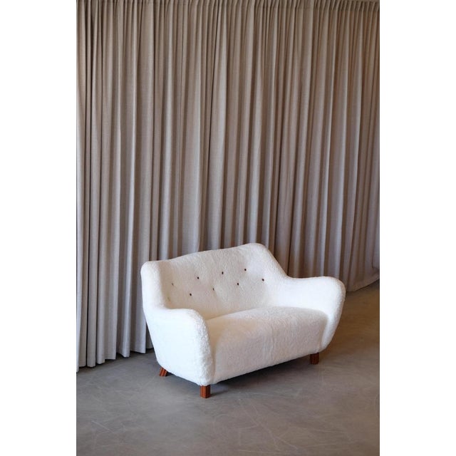 Swedish Sheepskin Sofa, 1950s For Sale - Image 11 of 14