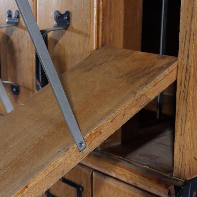 Oversized Antique Oak 6 Section 30 Drawer File Cabinet C1920 For Sale - Image 4 of 13