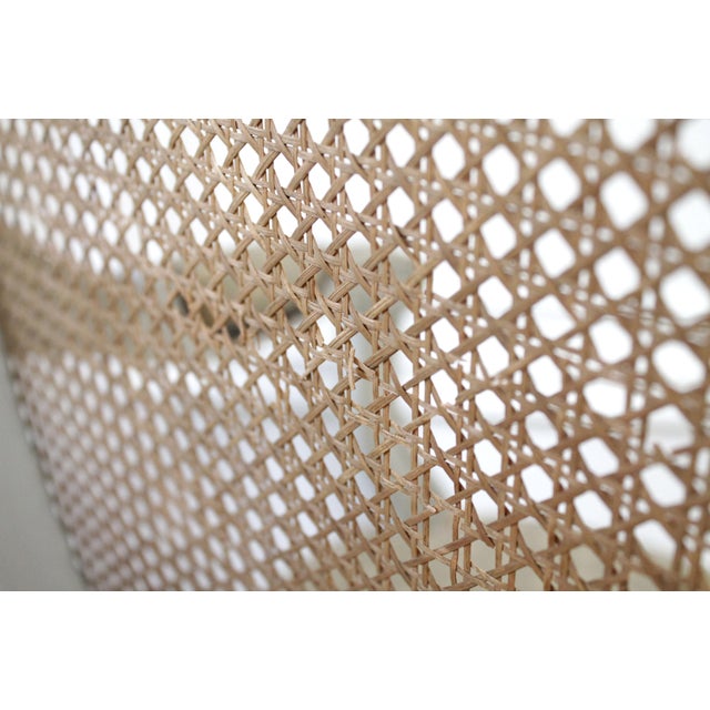 19th Century Painted Sheild Back Ribbon Carved Cane Open Armchairs For Sale - Image 12 of 13