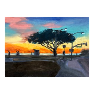 Original Fine Art Painting - Laguna by Twilight For Sale