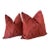 Oscar De La Renta for Lee Jofa “Holland Flamestich in Cranberry Red” 24" Pillows- A Pair For Sale
