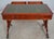 Animal Skin English Leather Top Yew Wood Writing Desk For Sale - Image 7 of 17