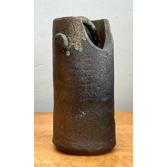 Vintage Handcrafted Earthenware Vessel For Sale - Image 11 of 12