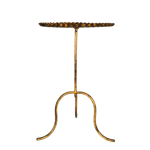 Vintage Gold Metal Martini Table, 1950s For Sale - Image 4 of 10