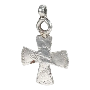 Vintage Antique Habsburg Empire Silver Thaler Coin Cross