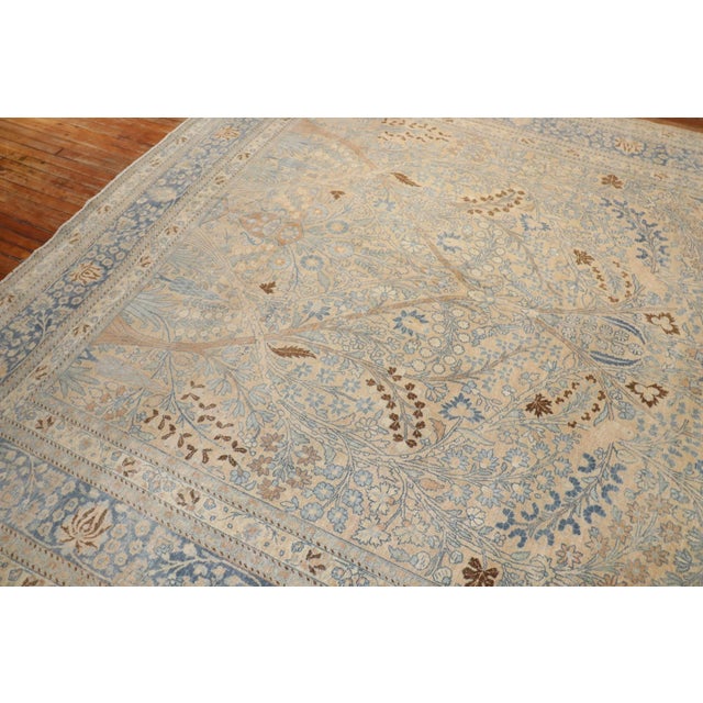 Khaki Early 20th Century Persian Meshed Oversize Rug - 9'9" x 19'5" For Sale - Image 8 of 10