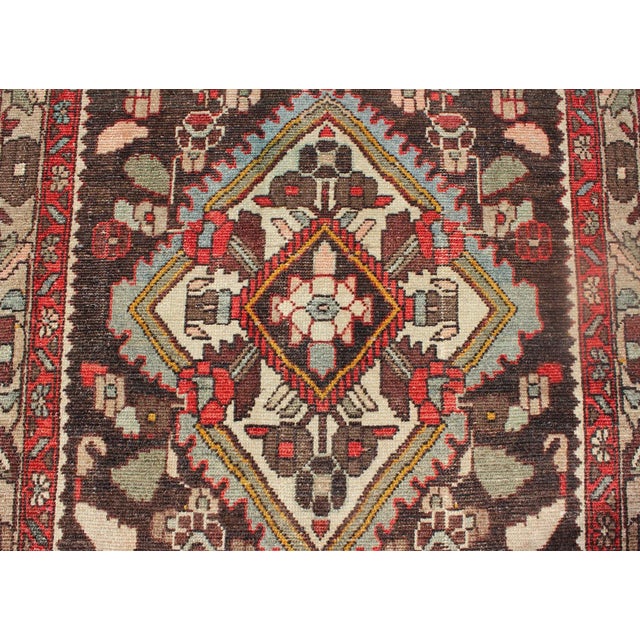 Keivan Woven Arts, H-702-17, 1950’s Vintage Hamedan Runner-3’2’x16’5" For Sale - Image 11 of 13