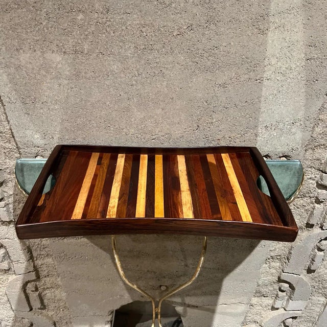 1970s Don Shoemaker for Señal Service Tray Exotic Wood For Sale In San Diego - Image 6 of 14