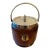 Late 19th Century English Carved Oak Ice Bucket in Silver Plate For Sale