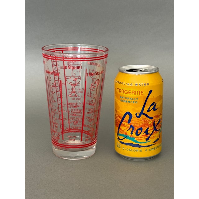 Glass Vintage Mid-Century Modern Bar Ware Phoenixware Bar Measuring Drink Glass For Sale - Image 7 of 13