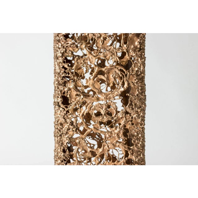 Metal Mid-Century Swedish Copper Floor Lamp For Sale - Image 7 of 9