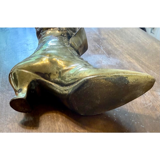 Metal Mid 20th Century Brass Ladies High Heel Shoe For Sale - Image 7 of 9