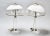 Pair Mid Century Italian Lamps With Lucite Base and All Glass Shades For Sale - Image 10 of 12