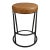 Tufted Nubuck Leather Counter Stool For Sale