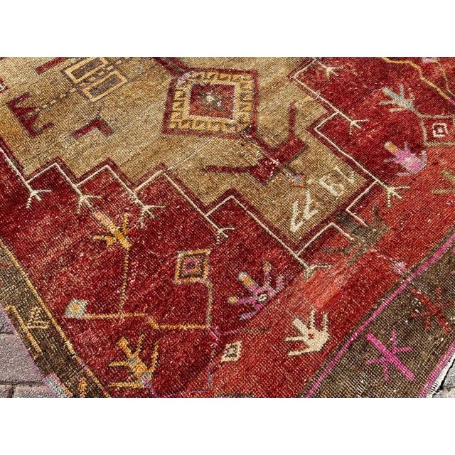 1960s Vintage Hand Knotted Area Rug - For Sale - Image 9 of 11