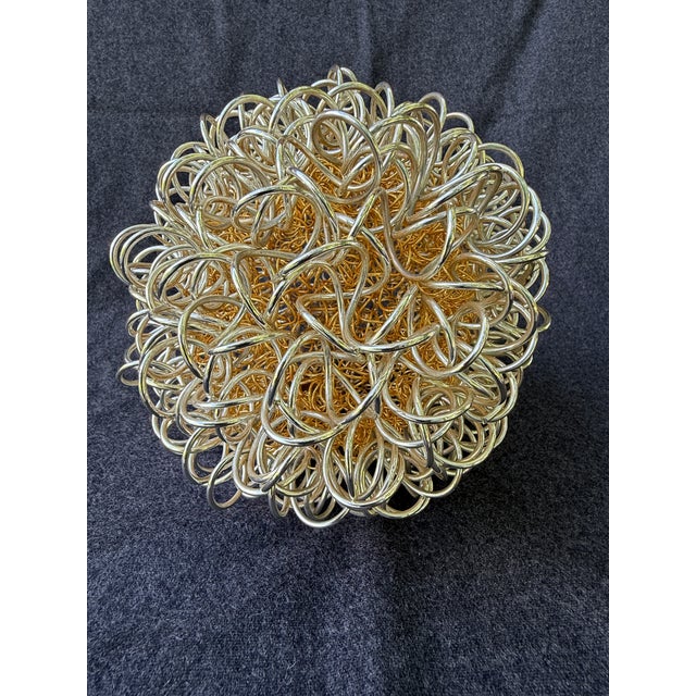 Silver Vintage Mixed Wire Sphere For Sale - Image 8 of 13